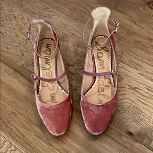 Sam Edelman Pink Velvet Heels